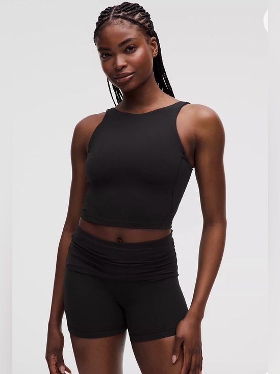 lululemon athletica Tops - Lululemon Align High Neck Crop Tank Top Light Support Black SZ 2 WORN ONCE EUC
